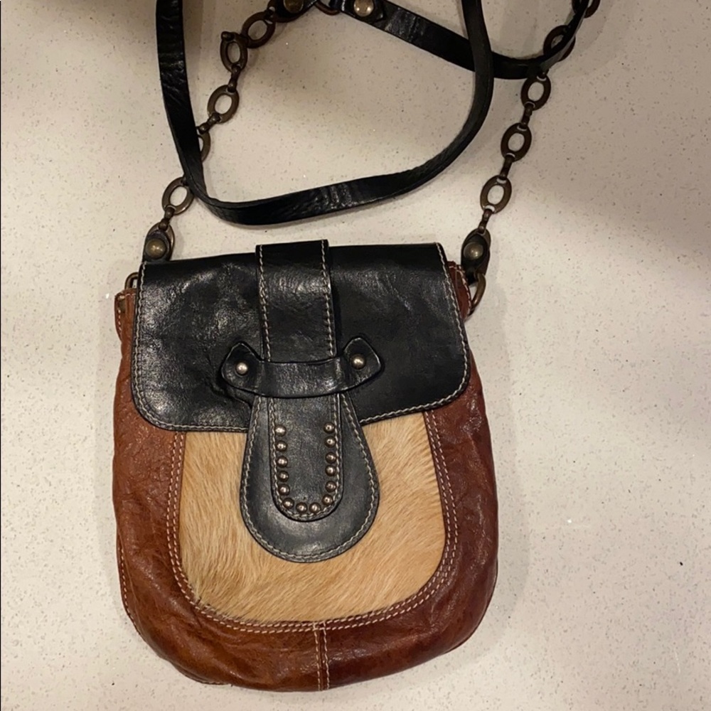 Nardellli Natural Hair and Leather Drop Bag